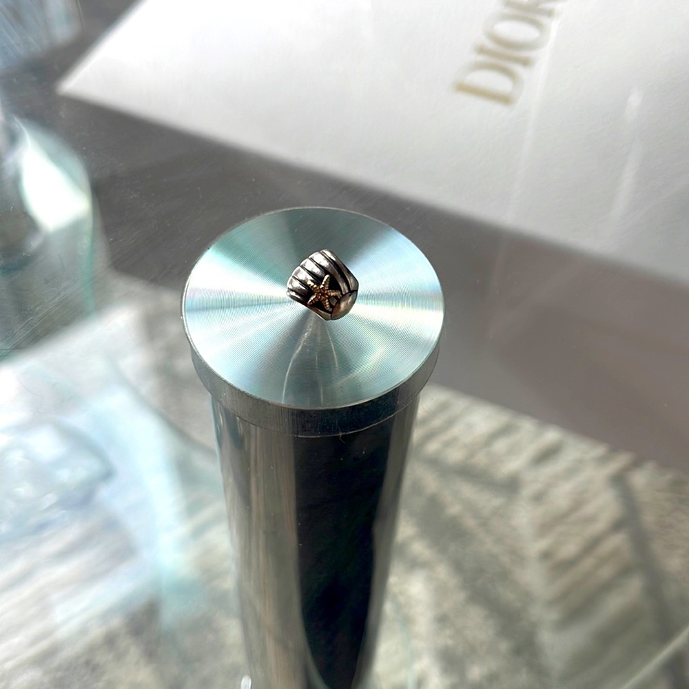 Bahamas Pandora Charm Silver with Gold Star